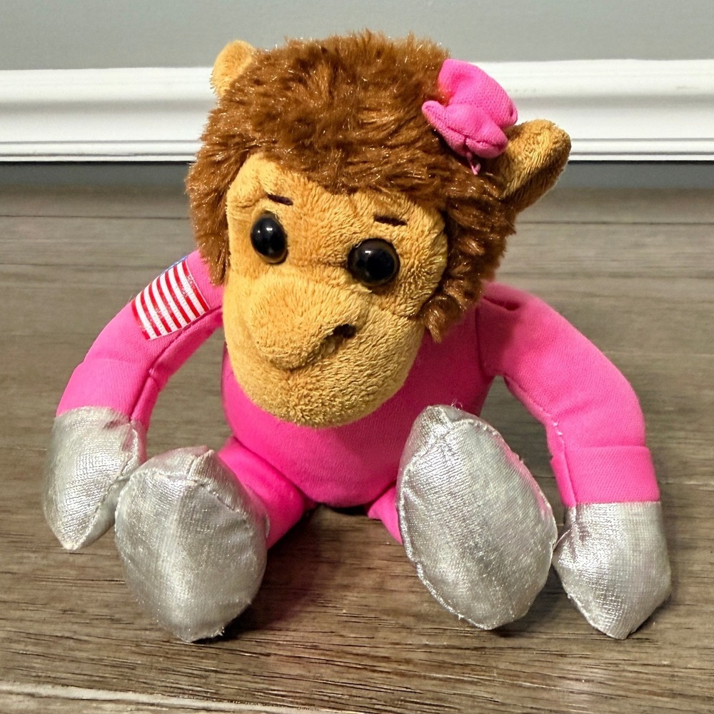 The Petting Zoo NASA Astronaut Monkey in Pink‎ Space Suit Plush